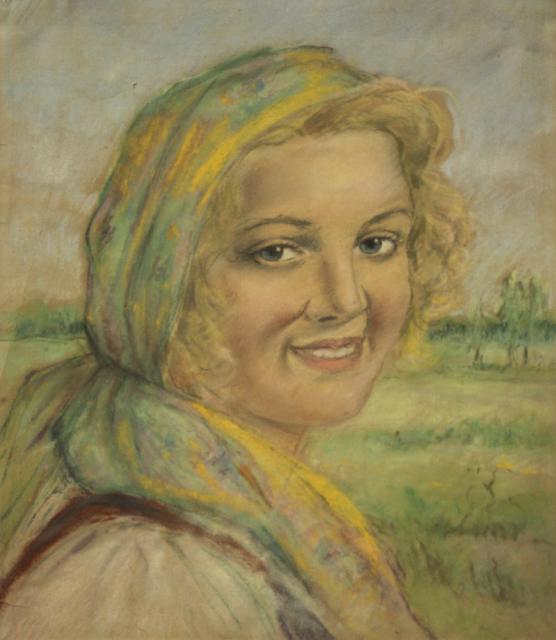 Самохвалов А.Н. Портрет-девушки. 1940 Самохвалов А.Н. Портрет-девушки. 1940